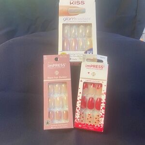 Impress and Kiss press on nails
